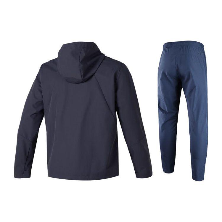 Under Armour Solid Color Logo Hooded Jacket And Long Pants Casual Sports Set Men Sets 23600401-013+22500706-408