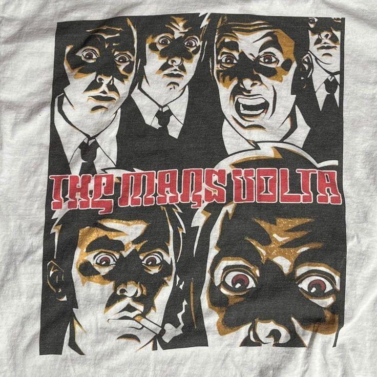 Редкий! Mars Volta Подержанная Большая Группа Унисекс PA121 БЕСПЛАТНАЯ ДОСТАВКА Унисекс Футболка L