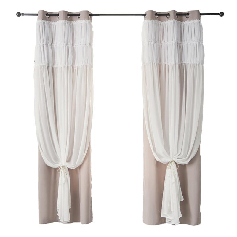 Verträumte Fenstervorhänge, maschinenwaschbar, doppellagig, isolierte Verdunkelungsvorhänge für Schlafzimmer