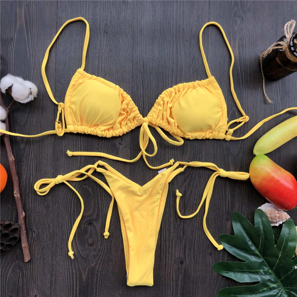 Moda 14 Colori Allacciato Bikini Costume da Bagno Femminile Costume da Bagno Donna Set Bikini Due Pezzi Leopardo Brasiliano Bather Costume da Bagno