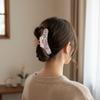 Butterfly Checkered Hair Clip Acrylic Cloud Shark Clip Cute Pink Plaid Hair Claw  Daily