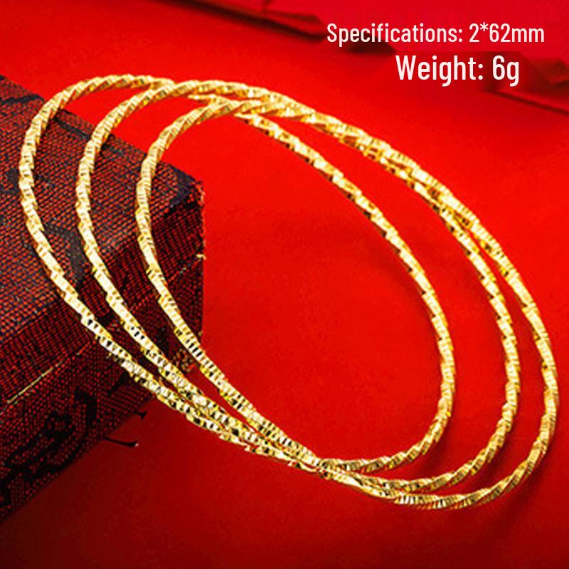 Women's Bohemian Gold Sand Brass Bracelet with Long-Lasting Colorfast Finish