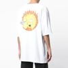 Off-White Oversized Flamed Bart T-Shirt White/Multicolor Men Streetwear OMAA066S191850350188