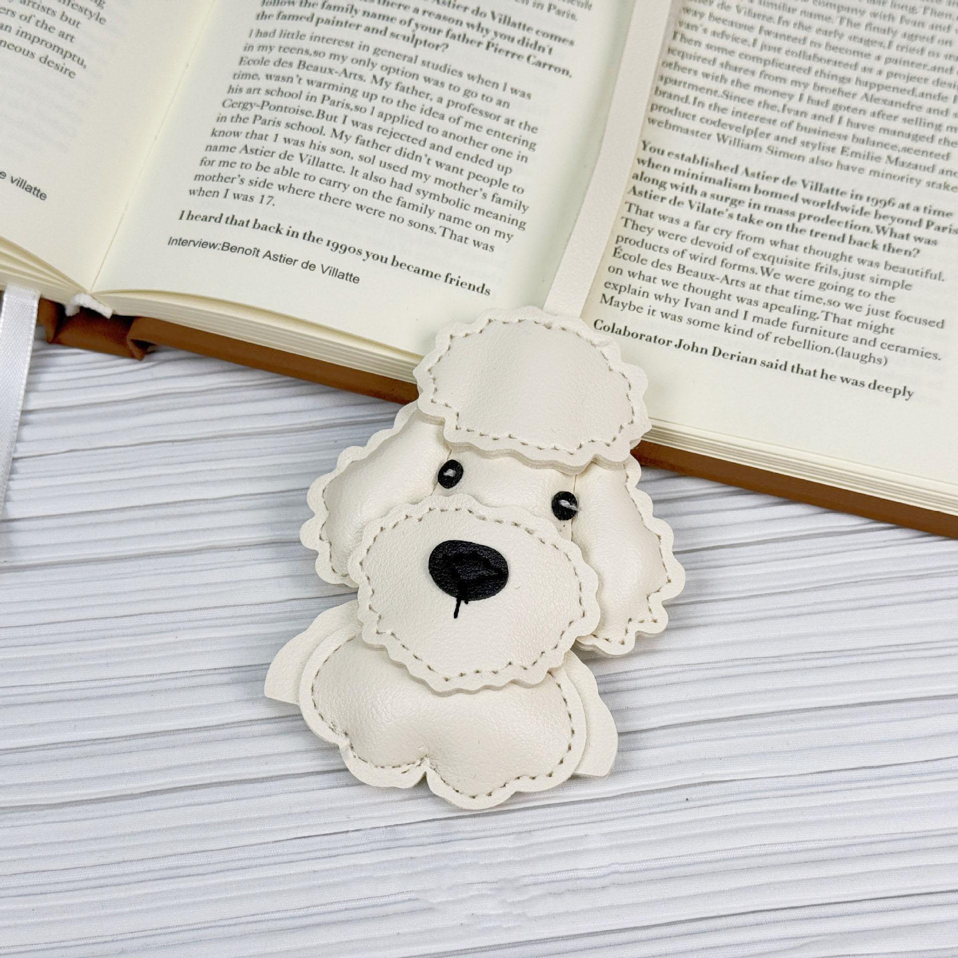 

модний милий каваї мультяшний шкіряний шарм для сумки у вигляді собаки пуделя, підвіска-брелок, тварина, прикраса для рюкзака, сумки, шарм для жінок, чоловіків білий