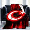 Decke mit türkischem Flaggen-Design, geeignet für Sofas, Betten, Büros und Camping - Perfektes Geschenk für Halloween und Weihnachten