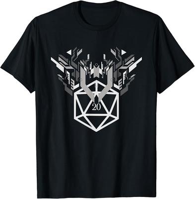 Geometric Shapes Polyhedral D20 Dice Set Nerdy TShirt Unisex T-Shirt