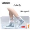 Waterproof Rain Shoes Cover Anti-Slip Reusable Shoe Cover Rain Boots Durable PVC Plastic Shoe Cover For Outdoor Walking Travel