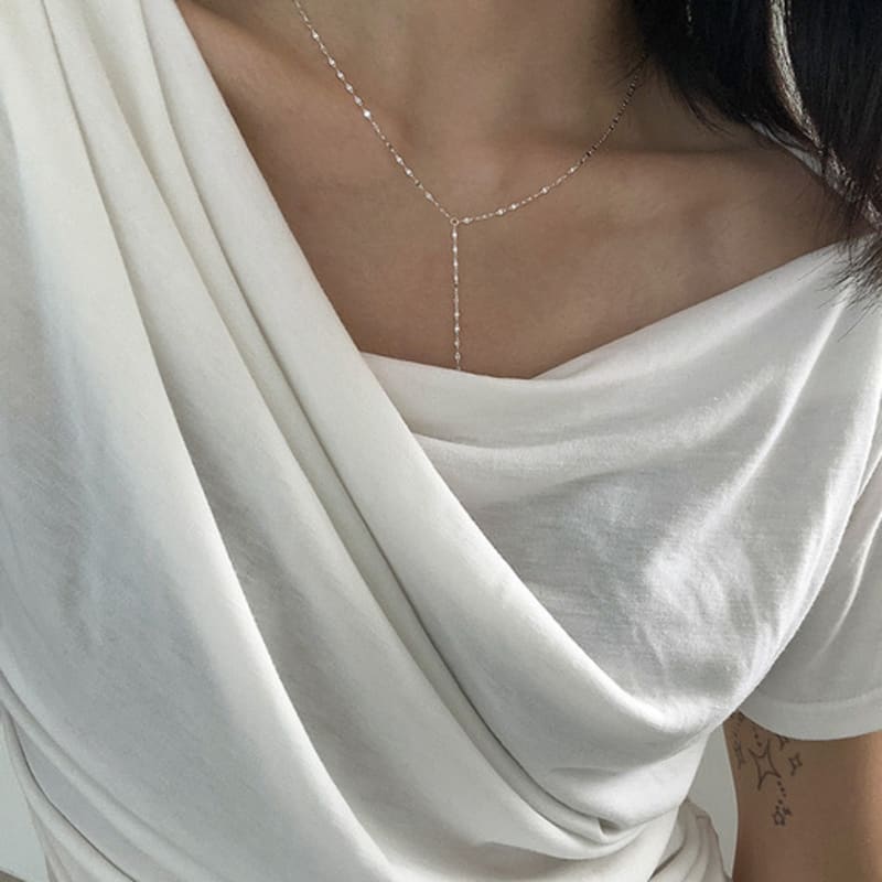 Mosxe [925silver] Spot Drop Necklace