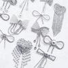 Crystal Bowknot Brooch Charming Women Lapel Pin Gorgeous Rhinestone Sweater Suit Accessory for Special Gatherings