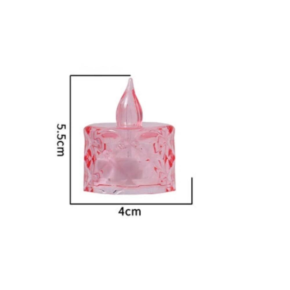 24pcs/box Delicate Design LED Mini Candle Light Romantic Atmosphere Light Daily Decoration