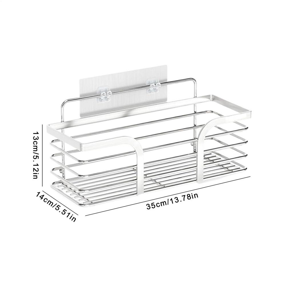 Shower Wall Organizer Wall Adhesive Shower Shelf Load-bearing Shower Storage Shelf No Drill Wall Organizers For Kitchen Bathroom