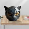 1/2/3PCS Halloween Tabletop Cat Statue Resin Unique Cat Figure Elegant Home Decor Black Cat Sculpture for Cat Lovers Women Men