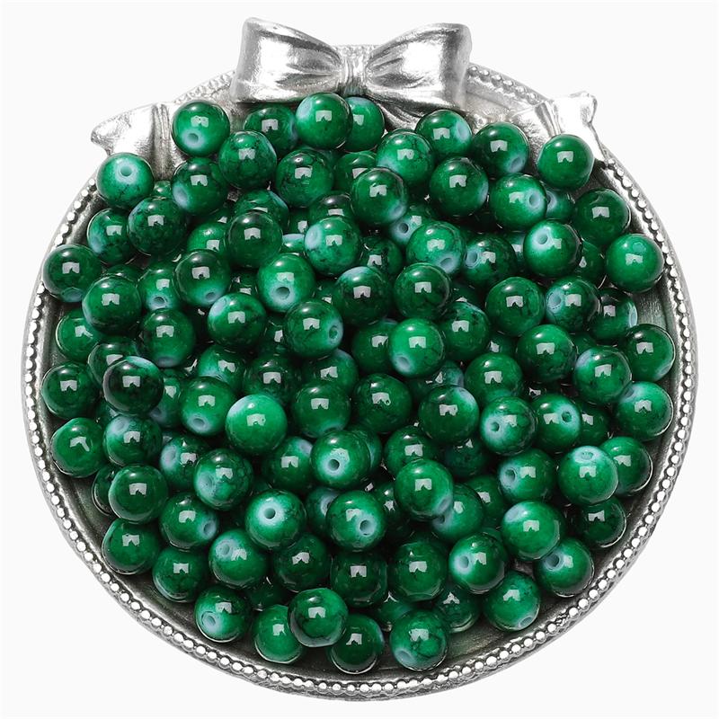 

30 шт. хрустальные стеклянные бусины для окрашивания фарфора свободные разделительные бусины для изготовления ювелирных изделий своими руками браслет ожерелье глубокий/зелёный