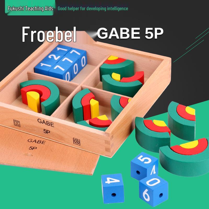 

Fukurobel GABE5P Educational Solid Wood Number Circle Blocks for Early Education and Kindergarten