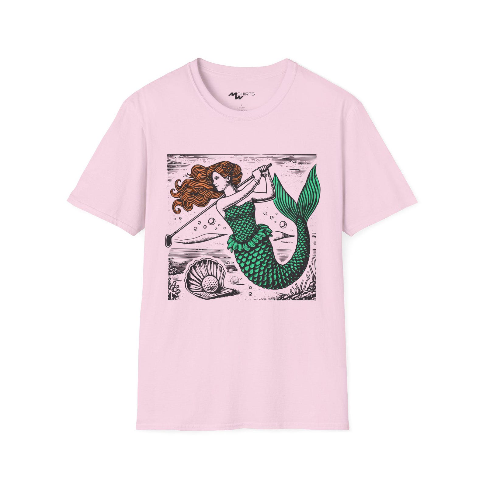 Golf Mermaid T-Shirt: Engraved Funny Golfing Top 3XL