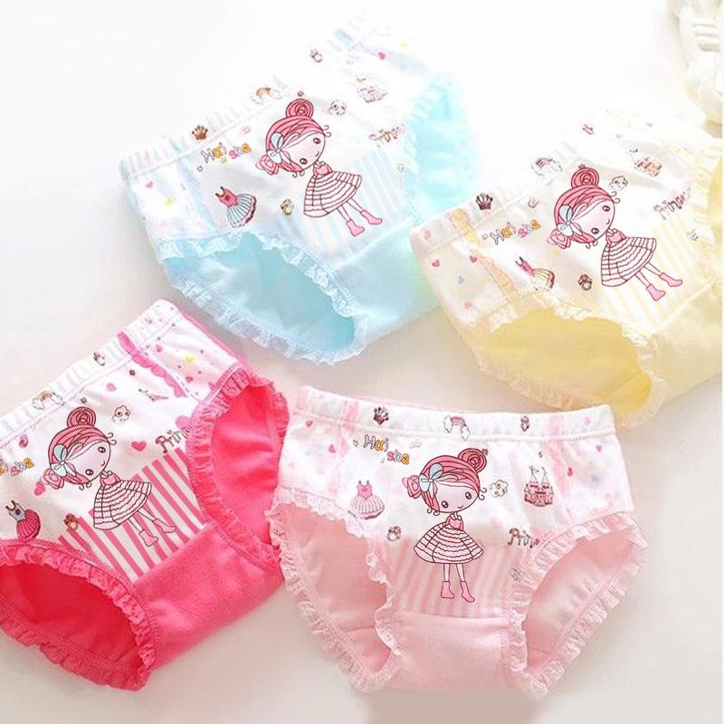 Hui Sha Cartoon Baumwoll-Mädchen-Dreiecksslips
