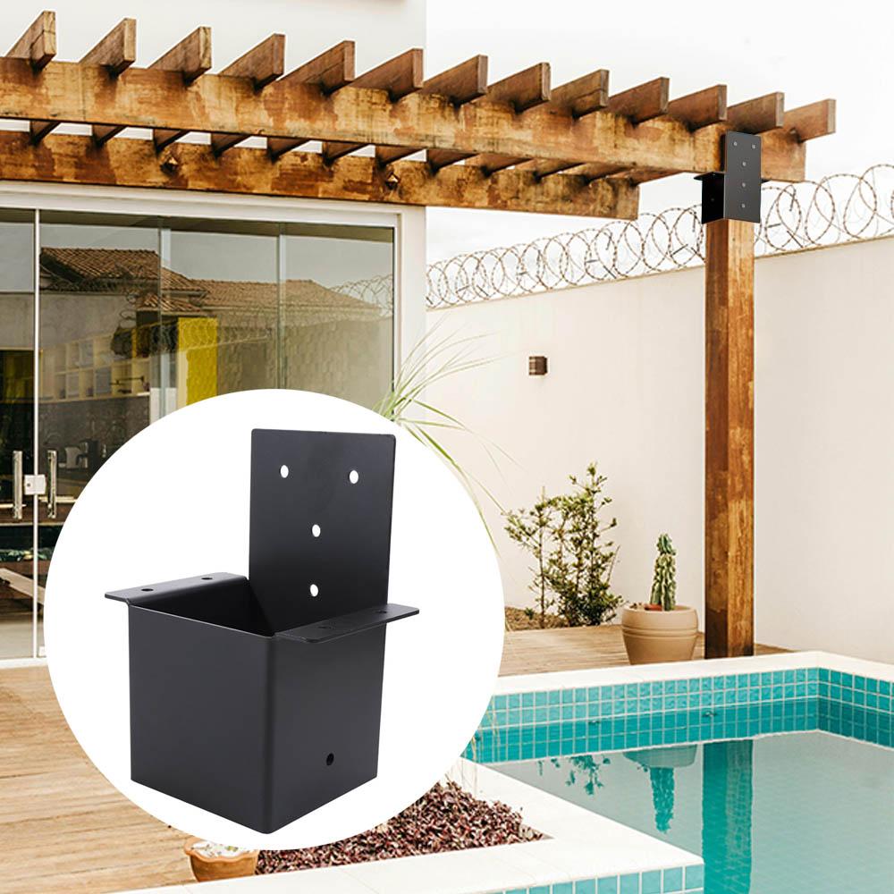 Metal Pergola Bracket Wall Mounted Pergola Accessories with Screws Deck Railing Connector  Terrace