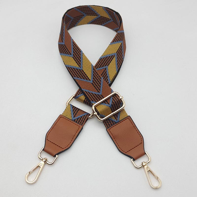 

Регулируемый ремень через плечо: Красочный дизайн листа с подвеской, снижающей нагрузку Gold Hardware