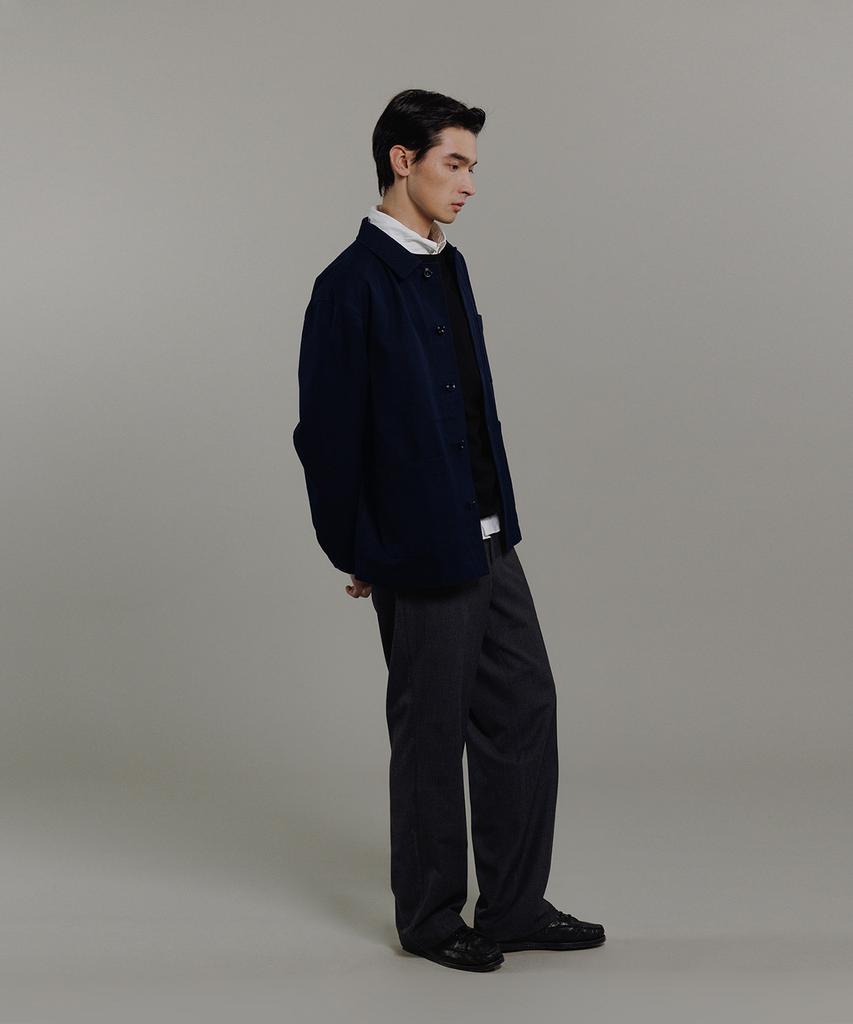 Blankroom French Work Jacket_Navy