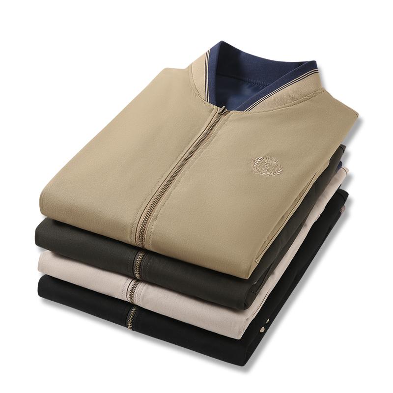 Dubbelsidig herrjacka höst vår high-end affär ledig mode utomhus sport vindtät jacka