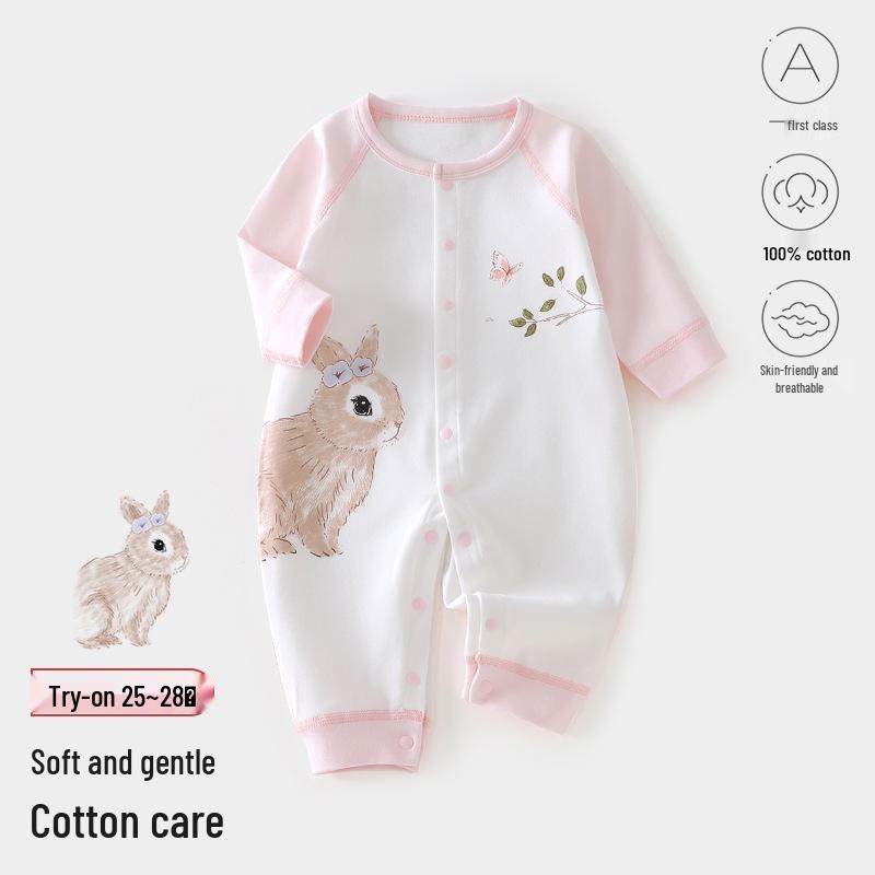 Tagless Pure Cotton Baby Bodysuit Jumpsuit for Newborns - All Seasons