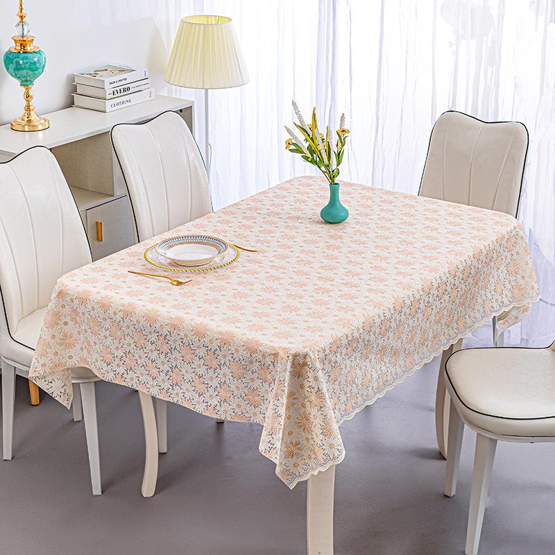 Internet Famous Waterproof & Heatproof PVC Tablecloth - Oilproof, Wash-free, Rectangular Dining & Coffee Table Mat