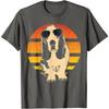 Retro Basset Hound T-Shirt Men Women Kids Gift Men Clothing Graphic T Shirts Cotton Four Seasons Daily Tees Short