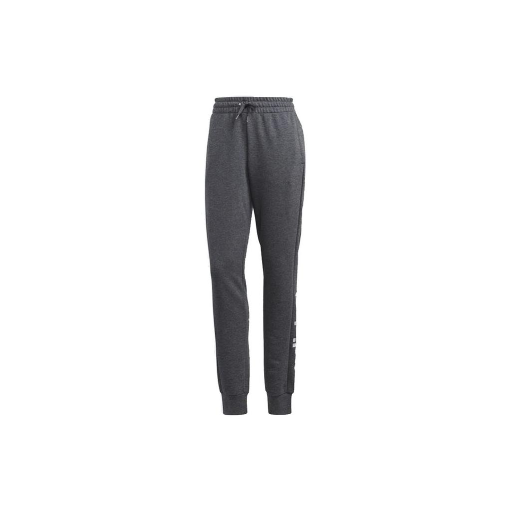 Adidas W E Lin Pant Logo Training Jogger Pants Women Bottoms Dark-Heather-Gray FM6805