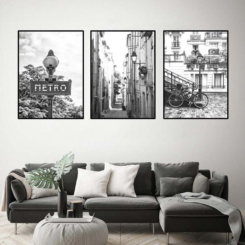 

Уличная фотография Парижа, архитектурные принты, черно-белая галерея, постер, настенная художественная картина для гостиной, домашний декор HD0141