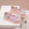 2026 New Fashion Girls' Princess Rhinestone Leather Shoes with Soft Soles and Luminous Crystals for Spring and Autumn.