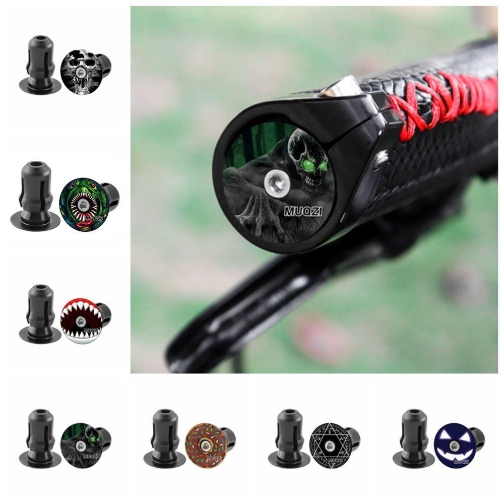 1 Pair Aluminium Zinc Zinc Alloy Bicycle End Plugs 32x26MM Bicycle Handlebar Plug Handlebar Cap Adult Bikes