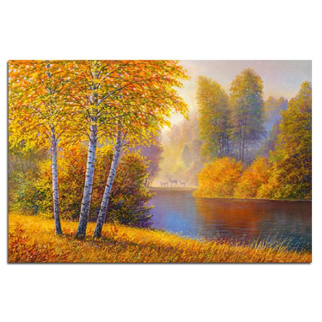 Canvas Oil Painting Art Posters And Prints Colorful Tree Plants Pictures Home Wall Paintings For Living Room Decoration No Frame