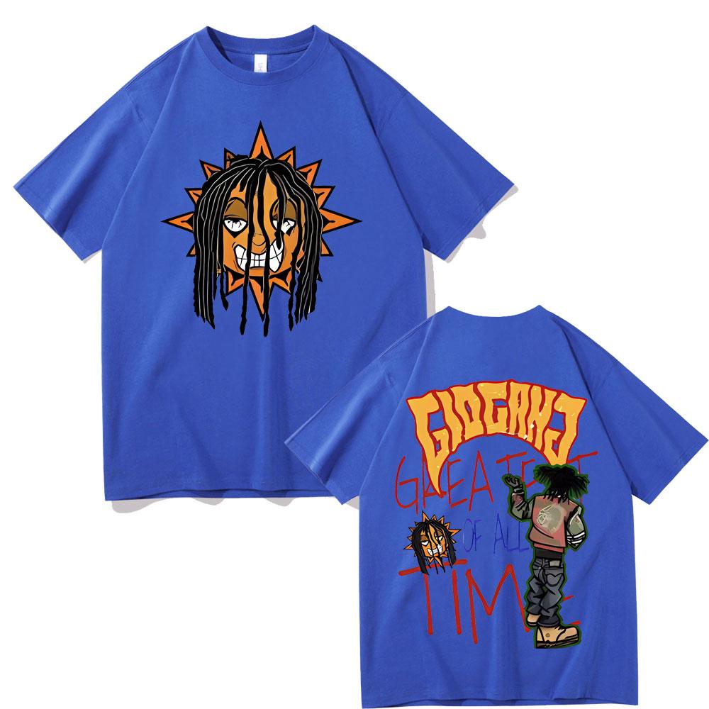 Rapper Chief Keef T-Shirt Unisex Damen Mode Hip Hop T-Shirt Oversized Kurzarm Unisex Lässig Reine Baumwolle T-Shirts Streetwear