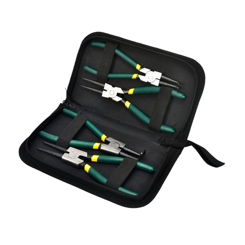 Heavy Duty 7 Inch Circlip Pliers For Automotive Repair And Industrial Use Carbon Steel Construction Twin Function Design