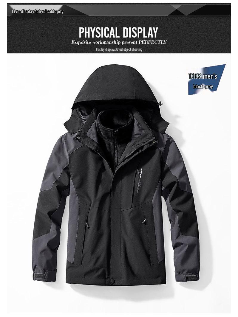 

Женский альпинистский костюм 3-в-1, водонепроницаемый, дышащий, с флисовой подкладкой, для осени/зимы L