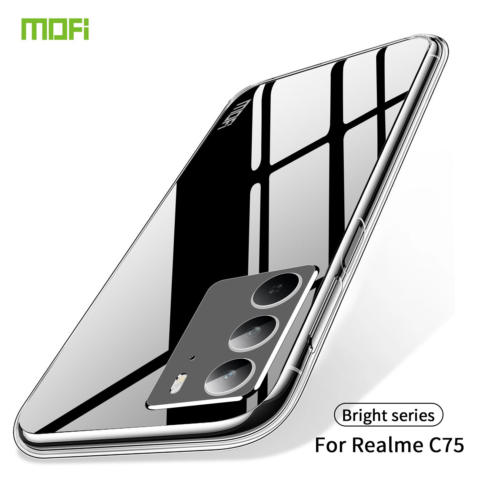 

For Realme C75 Clear Phone Case MOFI Ultra-Thin TPU Phone Back Cover Transparent