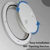 Pmandgk Round Anti-Slip Inspection Hatch - Boat Hatch Deck Plate with Removable Cover for