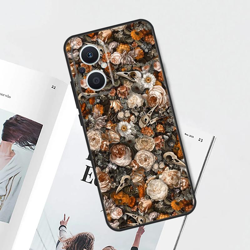 Raven Crow Skull pattern Case For OPPO Reno 4Z 5Z 8T 4 5 6 7 8 Lite 10 Pro OPPO Find X5 X6 Pro X2 Neo X3 Lite Cover