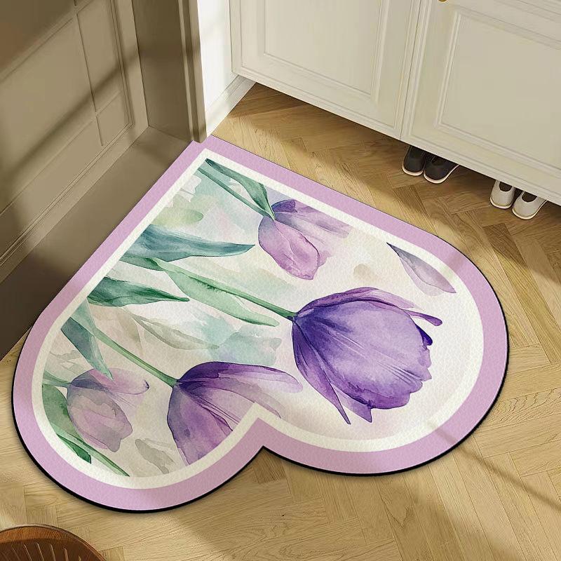 

Коврик для входа в форме сердца. Коврик для входа в стиле Ins. Нескользящий и устойчивый к пятнам. Впитывает воду и натирает ноги. Коврик для входа в дом. 80 * 80CM