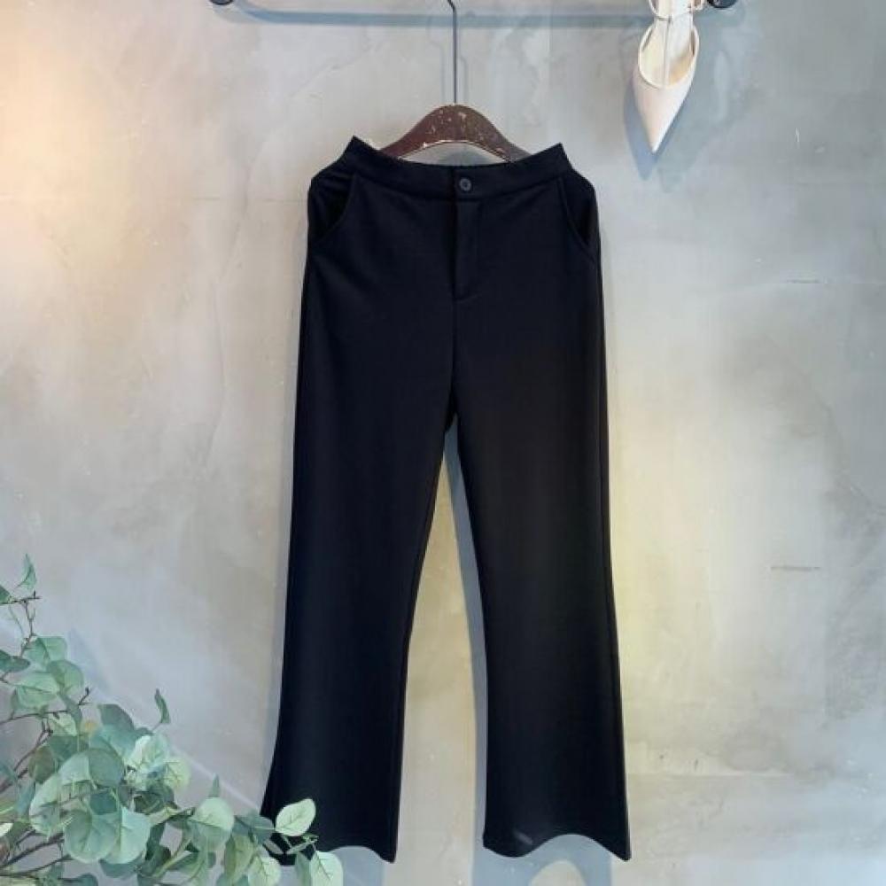 C S In The Room Women Sejo baSiC baCk bandIng Rayon Spandex bootCut SlaCkS pantS