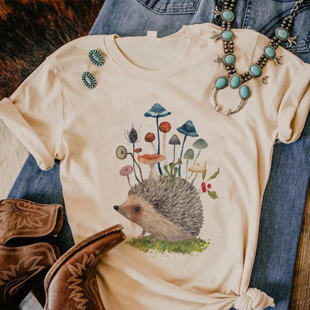 Hedgehog tshirt Women harajuku Y2K funny tshirts girl streetwear designer comic clothing