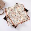 Fashion new long silk scarf women's Korean version line printing simulation silk medium length thin scarf sunscreen shawl