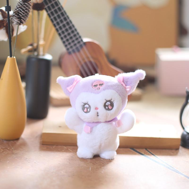 Adorable Sanrio Plush Toy Keychain Super Soft Cinnamoroll Kuromi Melody Bag Charm