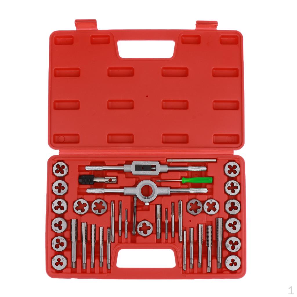 

40 предметов незаменимого инструмента для нарезания резьбы для литья из сплавов и высечки с футляром для хранения
