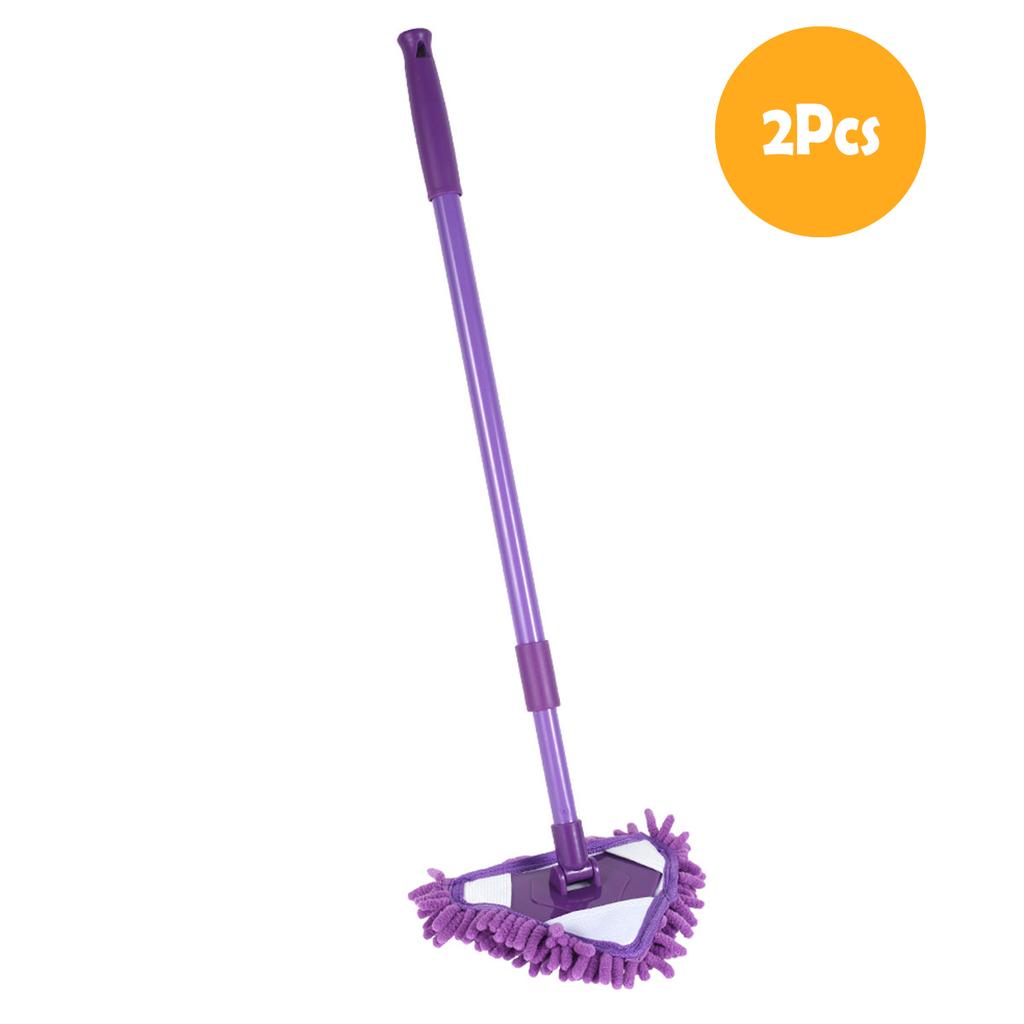 Triangular Cleaning Mop 180 Degree Rotatable Home Wall Ceiling Floor Cleaning Wash Tool Room Kitchen Clean Brush Bed Bottom