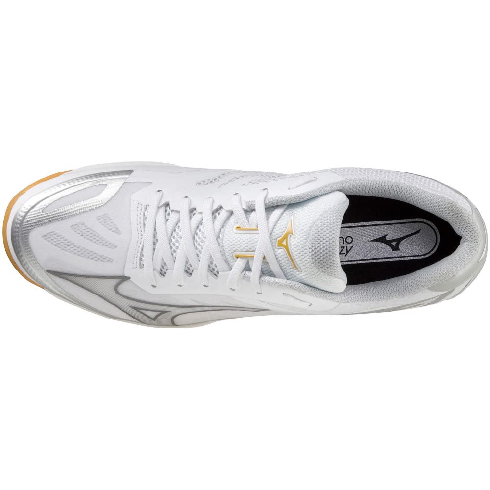 Volleyball Shoes MIZUNO FLY Club Activities Indoor Wide Lightweight Indoor Cm 2E [Mizuno] White/Silver/Gold 26.0