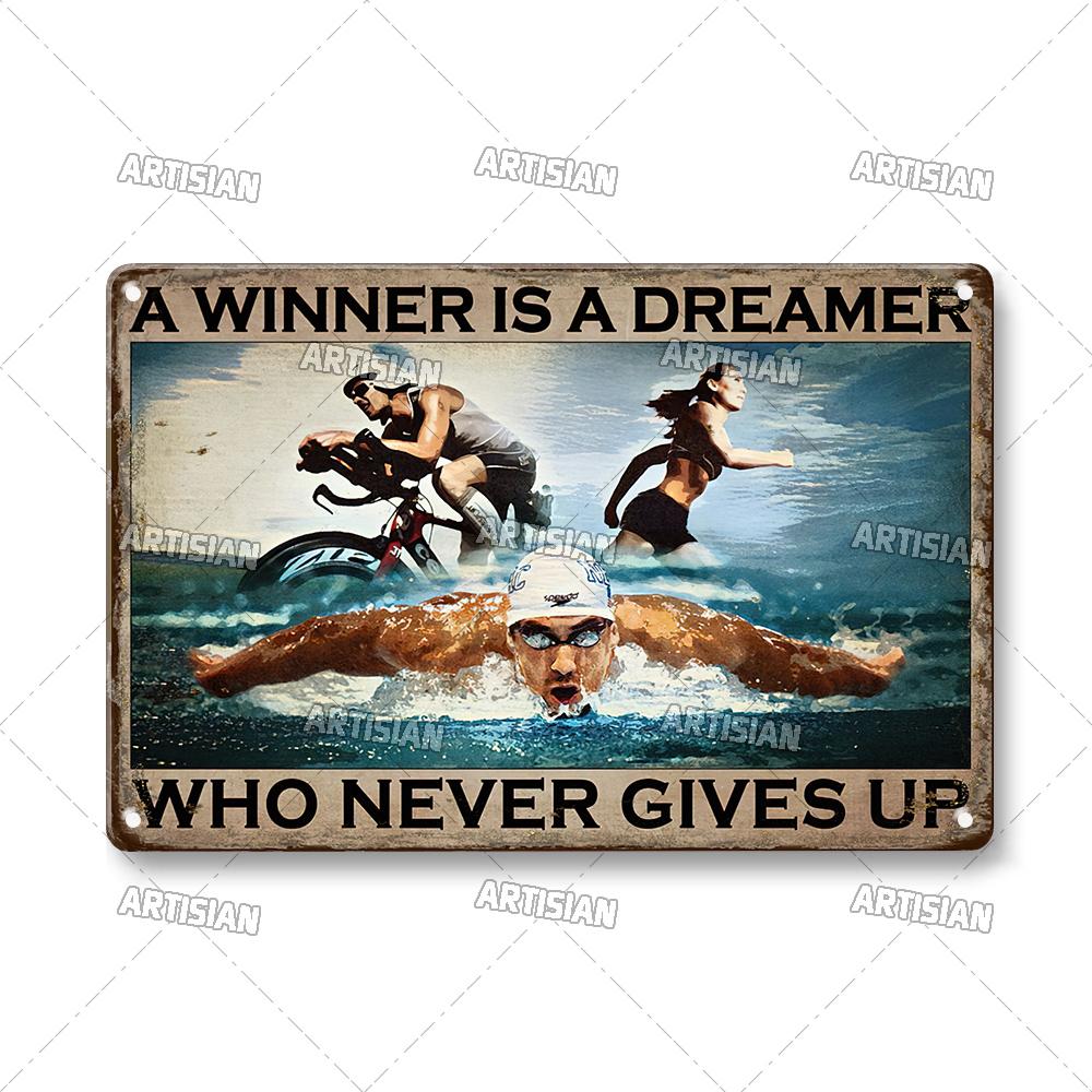 Artisian Sport Metal Sign Swimming Tin Poster Diving Decorative Plate Wall Decor Garage Bar Pub Club Hotel Cafe Kitchen Home