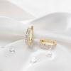 Zircon Full Pavé Hoop Earrings Small Hoop Huggie Earrings with Clasp Closure Unique Design Jewelry for Women
