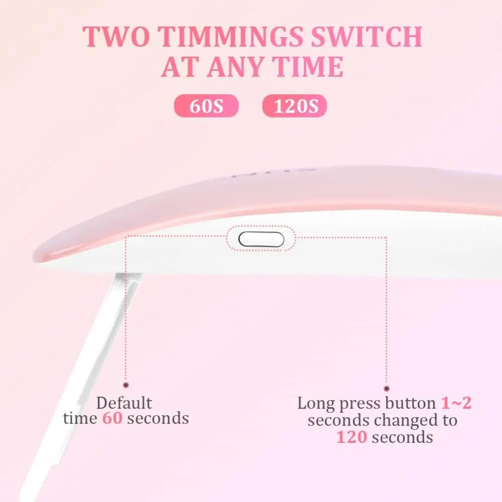 Nail Lamp Foldable 6w Uv Led Lamp For Nails Machine Uv Leds Gel Quick drying Dryer Lamp Manicure Tool Professional Equipme