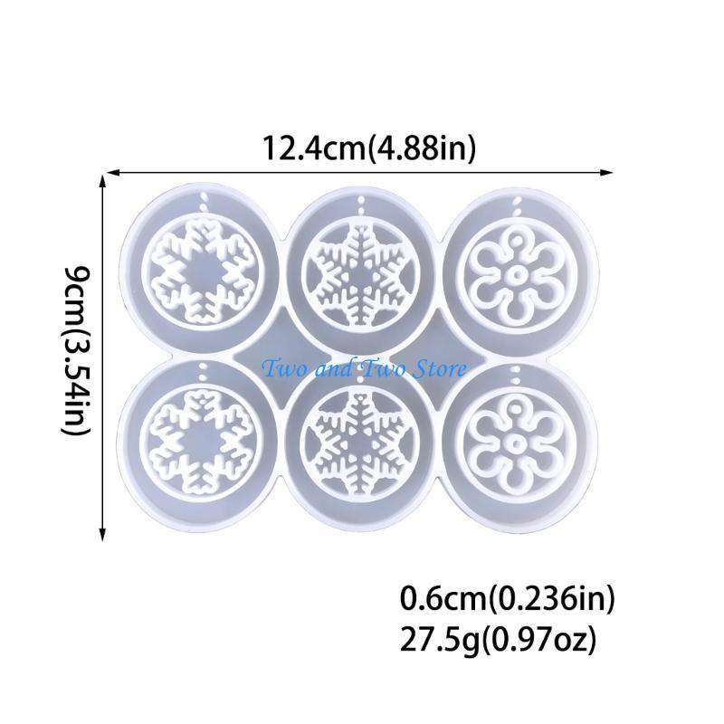 HX6F Jewelry Mould Silicone Resin Mold Christmas Snowflake Pendant Epoxy Resin Molds